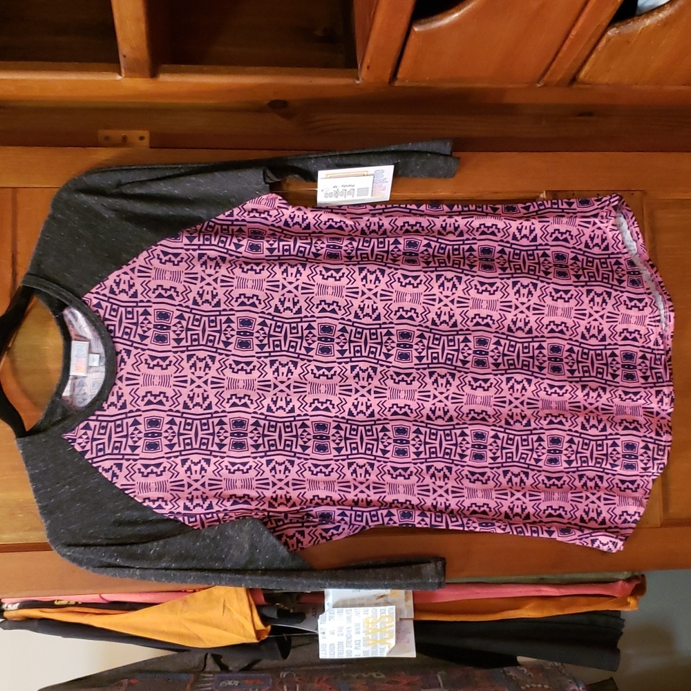 LuLaRoe Randy - pink & gray - M